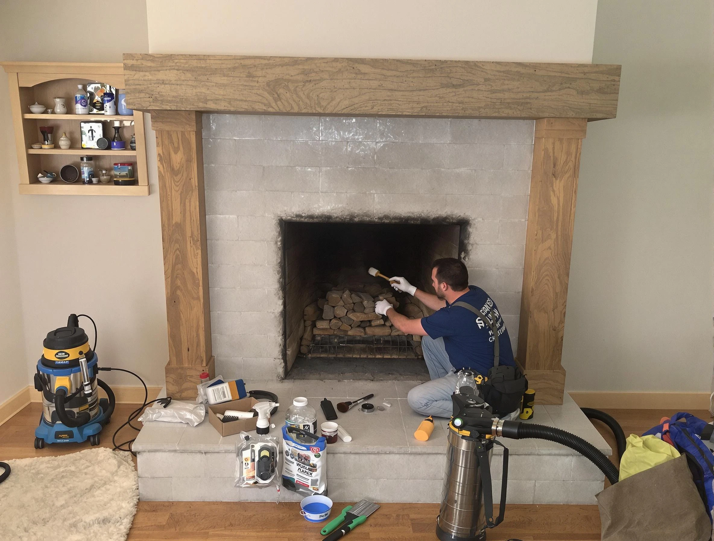 Detailed creosote removal process by Lakewood Chimney Sweep in Lakewood, NJ